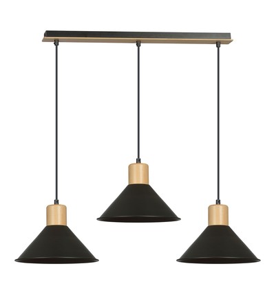 Rowen 3 Sort pendellampe - E27, 230V, uden lyskilde