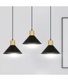 Rowen 3 Sort pendellampe - E27, 230V, uden lyskilde