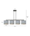 Hilde 4 Sort/Grå pendellampe - Ø20 cm, E27, 230V, uden lyskilde