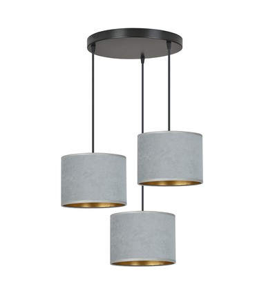 Hilde 3 Sort Premium Grå pendellampe - Ø20 cm, E27, 230V, uden lyskilde