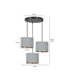Hilde 3 Sort Premium Grå pendellampe - Ø20 cm, E27, 230V, uden lyskilde