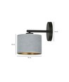 Hilde K1 Sort/Grå væglampe - Ø20 cm, E27, 230V, uden lyskilde