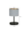 Hilde LN1 Sort/Grå bordlampe - Ø20 cm, E27, 230V, uden lyskilde