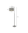 Hilde LP1 Sort/Grå gulvlampe - Ø35 cm, E27, 230V, uden lyskilde