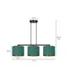 Hilde 3 Sort/Grøn pendellampe - Ø20 cm, E27, 230V, uden lyskilde