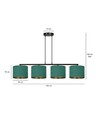 Hilde 4 Sort/Grøn pendellampe - Ø20 cm, E27, 230V, uden lyskilde