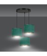 Hilde 3 Sort Premium Grøn pendellampe - Ø20 cm, E27, 230V, uden lyskilde
