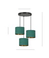 Hilde 3 Sort Premium Grøn pendellampe - Ø20 cm, E27, 230V, uden lyskilde