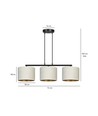 Hilde 3 Sort/Hvid pendellampe - Ø20 cm, E27, 230V, uden lyskilde