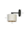 Hilde K1 Sort/Hvid væglampe - Ø20 cm, E27, 230V, uden lyskilde