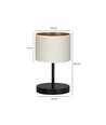 Hilde LN1 Sort/Hvid bordlampe - Ø20 cm, E27, 230V, uden lyskilde
