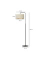 Hilde LP1 Sort/Hvid gulvlampe - Ø35 cm, E27, 230V, uden lyskilde