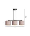 Hilde 3 Sort/Rosa pendellampe - Ø20 cm, E27, 230V, uden lyskilde