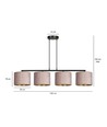 Hilde 4 Sort/Rosa pendellampe - Ø20 cm, E27, 230V, uden lyskilde