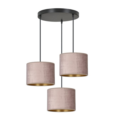 Hilde 3 Sort Premium Rosa pendellampe - Ø20 cm, E27, 230V, uden lyskilde