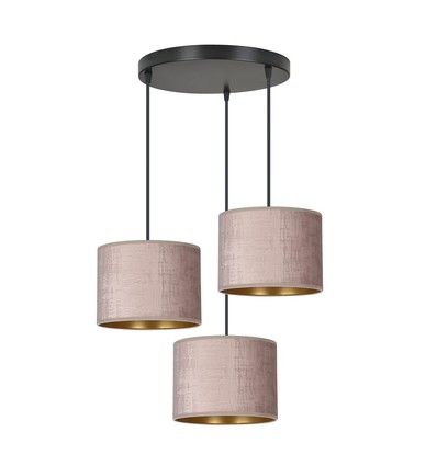 Hilde 3 Sort Premium Rosa pendellampe - Ø20 cm, E27, 230V, uden lyskilde
