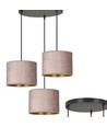 Hilde 3 Sort Premium Rosa pendellampe - Ø20 cm, E27, 230V, uden lyskilde