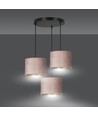 Hilde 3 Sort Premium Rosa pendellampe - Ø20 cm, E27, 230V, uden lyskilde