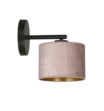 Hilde K1 Sort/Rosa væglampe - Ø20 cm, E27, 230V, uden lyskilde