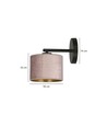Hilde K1 Sort/Rosa væglampe - Ø20 cm, E27, 230V, uden lyskilde
