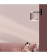 Hilde K1 Sort/Rosa væglampe - Ø20 cm, E27, 230V, uden lyskilde