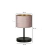Hilde LN1 Sort/Rosa bordlampe - Ø20 cm, E27, 230V, uden lyskilde