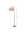 Hilde LP1 Sort/Rosa gulvlampe - Ø35 cm, E27, 230V, uden lyskilde