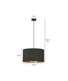 Hilde 1 Sort pendellampe - Ø35 cm, E27, 230V, uden lyskilde