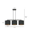 Hilde 3 Sort pendellampe - Ø20 cm, E27, 230V, uden lyskilde