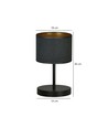 Hilde LN1 Sort bordlampe - Ø20 cm, E27, 230V, uden lyskilde
