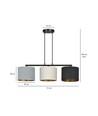Hilde 3 Sort Mix pendellampe - Ø20 cm, E27, 230V, uden lyskilde