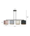 Hilde 4 Sort Mix pendellampe - Ø20 cm, E27, 230V, uden lyskilde