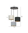 Hilde 3 Sort Premium Mix pendellampe - Ø20 cm, E27, 230V, uden lyskilde