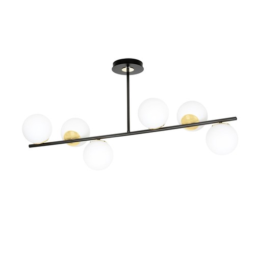 Floki 6 Sort/Guld loftslampe - Ø15 cm, E14, 230V, uden lyskilde