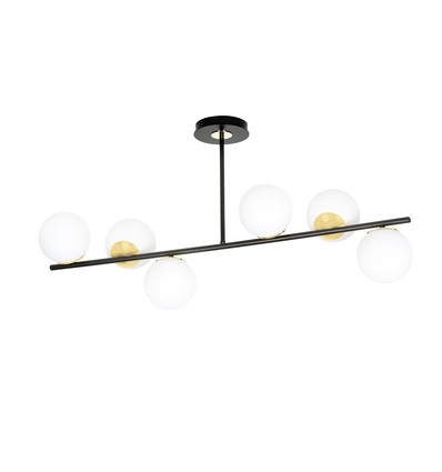 Floki 6 Sort/Guld loftslampe - Ø15 cm, E14, 230V, uden lyskilde