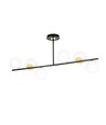 Floki 6 Sort/Guld loftslampe - Ø15 cm, E14, 230V, uden lyskilde
