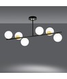 Floki 6 Sort/Guld loftslampe - Ø15 cm, E14, 230V, uden lyskilde