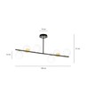 Floki 6 Sort/Guld loftslampe - Ø15 cm, E14, 230V, uden lyskilde