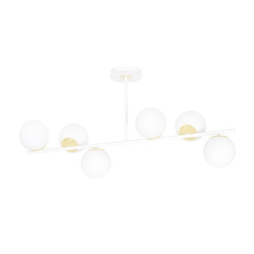Floki 6 Hvid/Guld loftslampe - Ø15 cm, E14, 230V, uden lyskilde