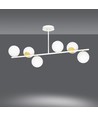 Floki 6 Hvid/Guld loftslampe - Ø15 cm, E14, 230V, uden lyskilde