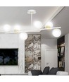 Floki 6 Hvid/Guld loftslampe - Ø15 cm, E14, 230V, uden lyskilde
