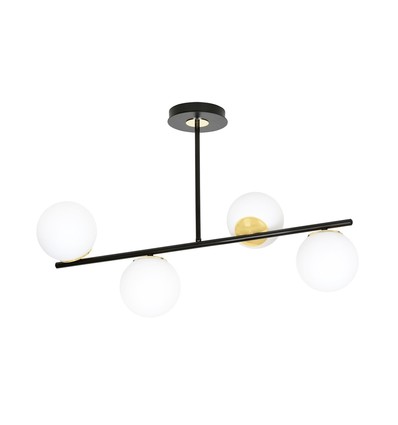 Floki 4 Sort/Guld loftslampe - Ø15 cm, E14, 230V, uden lyskilde