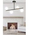 Floki 4 Sort/Guld loftslampe - Ø15 cm, E14, 230V, uden lyskilde