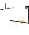 Floki 4 Sort/Guld loftslampe - Ø15 cm, E14, 230V, uden lyskilde