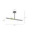 Floki 4 Sort/Guld loftslampe - Ø15 cm, E14, 230V, uden lyskilde