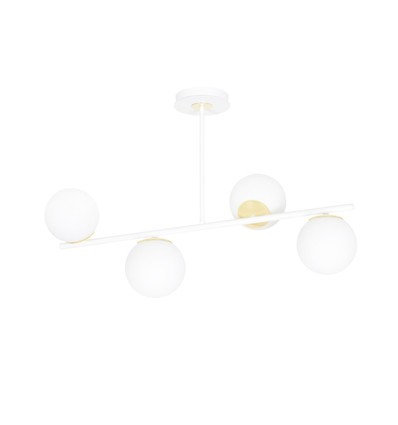 Floki 4 White-gold loftslampe - Ø15 cm, E14, 230V, uden lyskilde