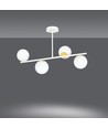 Floki 4 White-gold loftslampe - Ø15 cm, E14, 230V, uden lyskilde