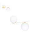Floki 4 White-gold loftslampe - Ø15 cm, E14, 230V, uden lyskilde