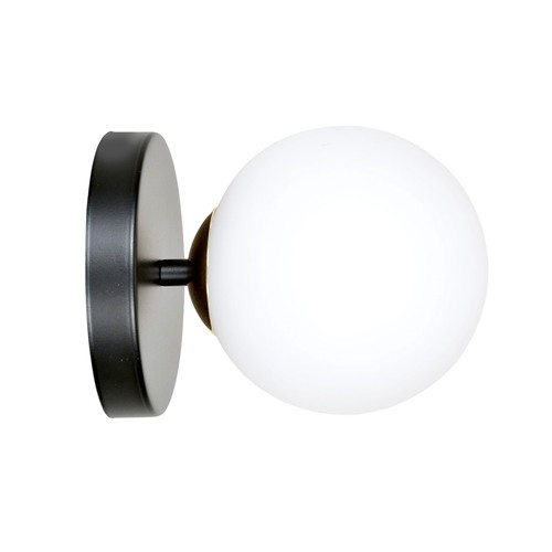 Floki K1 Black-gold væglampe - Ø15 cm, E14, 230V, uden lyskilde