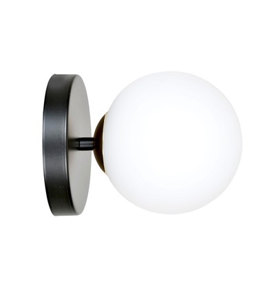 Floki K1 Black-gold væglampe - Ø15 cm, E14, 230V, uden lyskilde